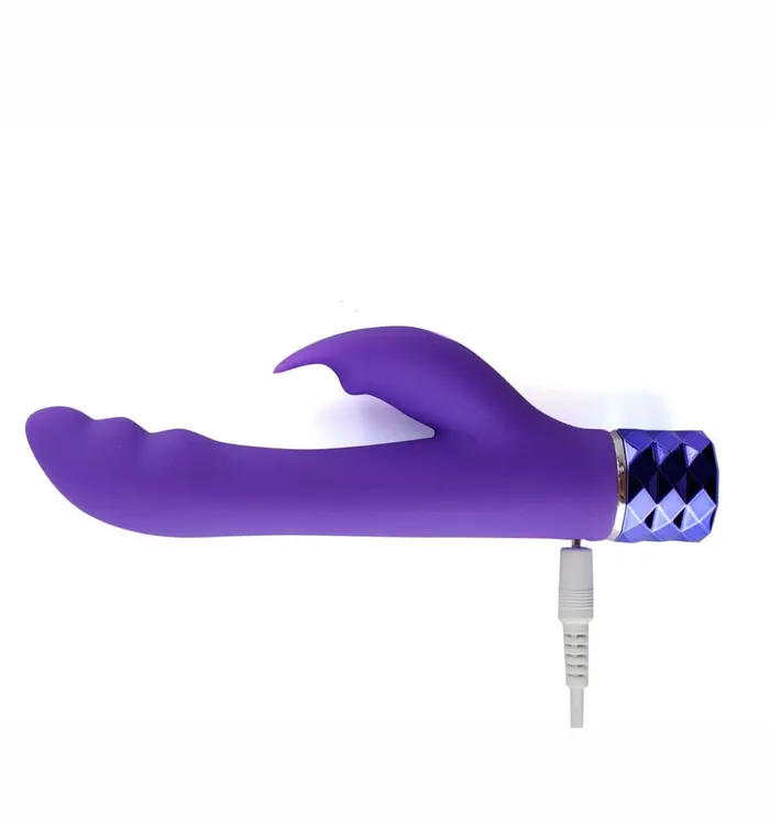 Maia Toys Vibrators Rechargeable Silicone Rabbit Vibe Hailey Neon Purple