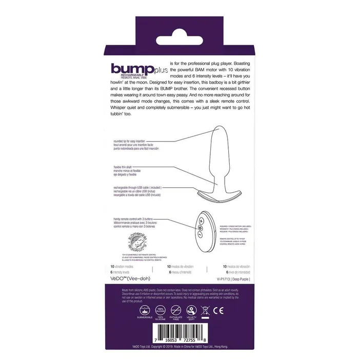 Anal VeDO Bump Anal Vibe PLUS Purple VeDO Anal VeDO Bump Anal Vibe PLUS Purple VeDO