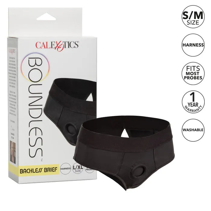 Calexotics Anal Boundless Backless Brief Sm Black Calexotics Anal Boundless Backless Brief Sm Black