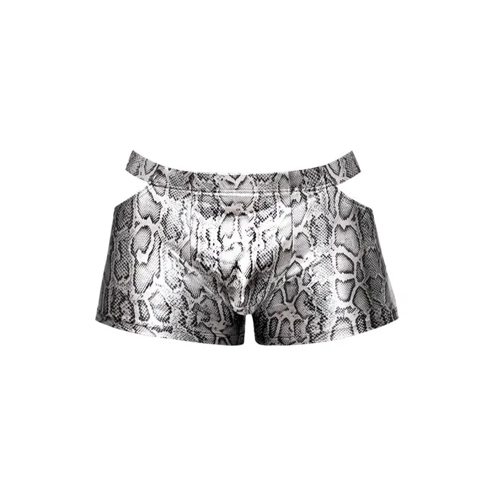 Male Power Anal snaked Pouch Short Small Silverblack Male Power Anal snaked Pouch Short Small Silverblack