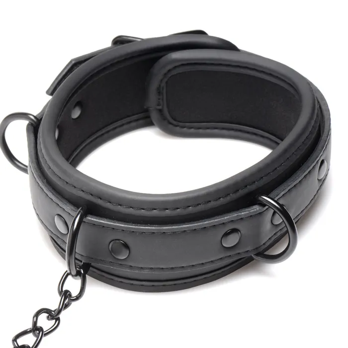 Master Series Master Series Collared Temptress Neoprene Collar Nipple Clamps Male Sex Toys