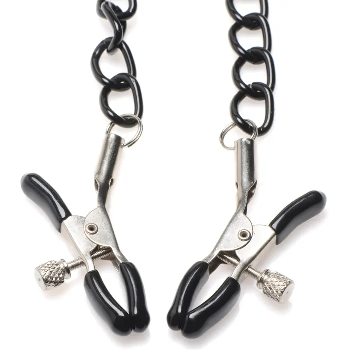 Master Series Master Series Collared Temptress Neoprene Collar Nipple Clamps Male Sex Toys