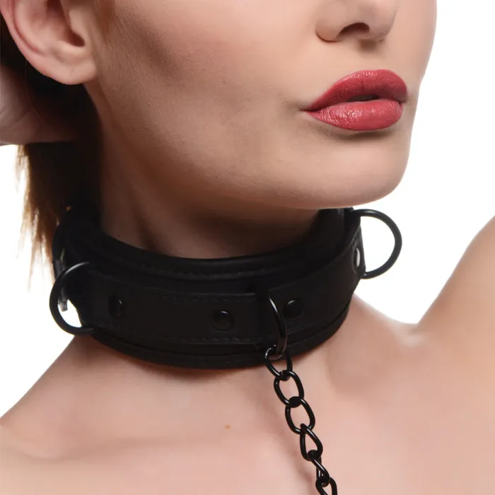 Master Series Master Series Collared Temptress Neoprene Collar Nipple Clamps Male Sex Toys