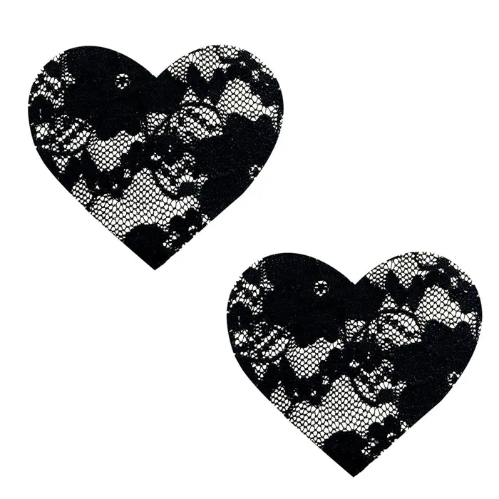Anal Neva Nude Vogue Black Lace I Heart U Nipztix Pasties