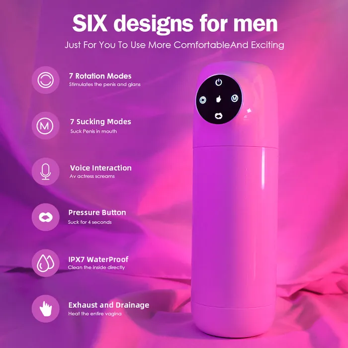 Domlust Male Sex Toys Automatic Sucking Rotating Penis Masturbation Cup Blowjob Male Masturbator Sex Toys for Men