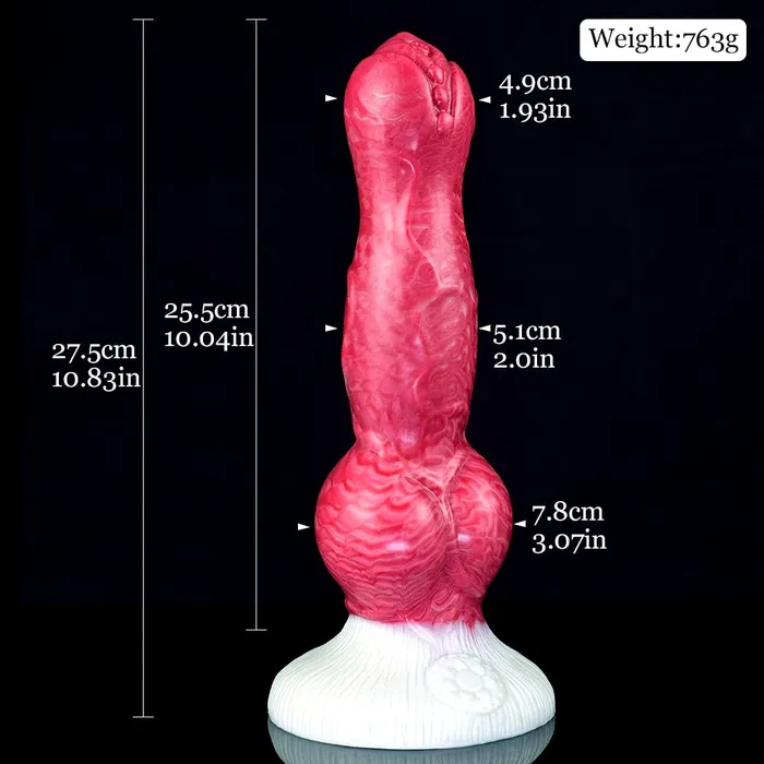 Female Sex Toys DirtyToyz Erebus Lifelike Canine Dog Dildo with Knot in 3 Sizes Hellfire Color Female Sex Toys DirtyToyz Erebus Lifelike Canine Dog Dildo with Knot in 3 Sizes Hellfire Color