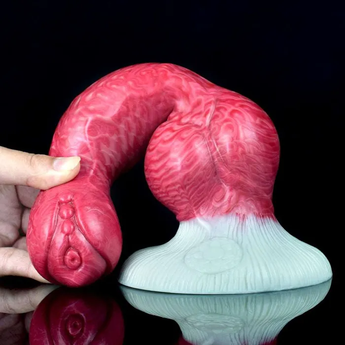 Female Sex Toys DirtyToyz Erebus Lifelike Canine Dog Dildo with Knot in 3 Sizes Hellfire Color Female Sex Toys DirtyToyz Erebus Lifelike Canine Dog Dildo with Knot in 3 Sizes Hellfire Color
