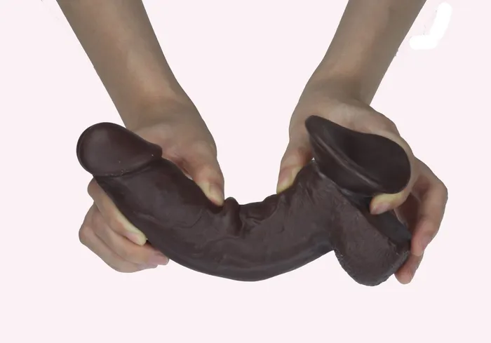 Get Lucky 75 Inch Real Skin Dildo Dark Brown Voodoo Toys Dildos Get Lucky 75 Inch Real Skin Dildo Dark Brown Voodoo Toys Dildos