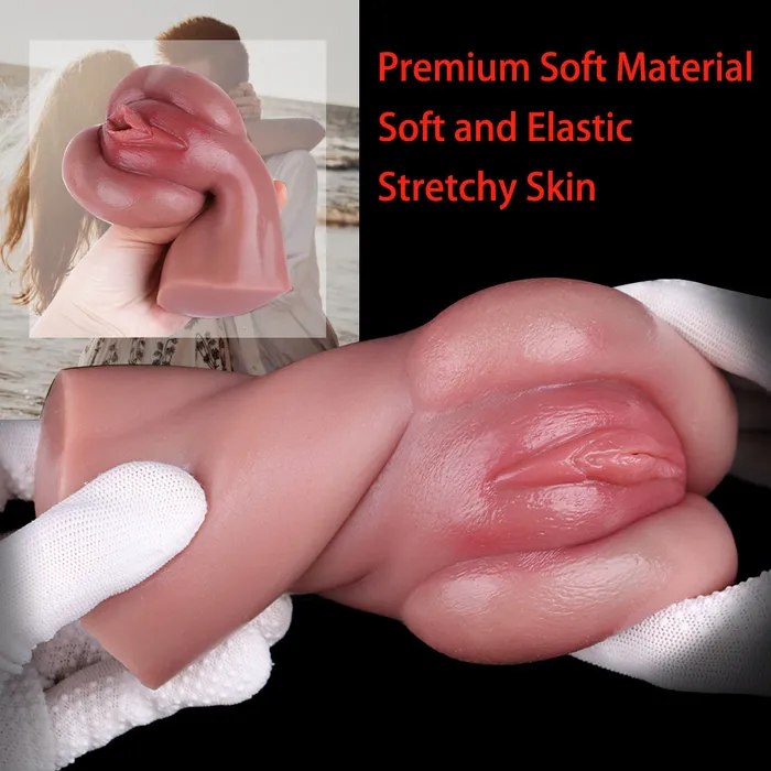 Male Sex Toys Domlust Premium Realistic Vaginal Pocket Pussy Soft Silicone Penis Blowjob Penis Masturbation Cup
