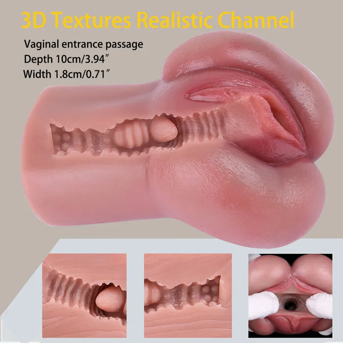 Male Sex Toys Domlust Premium Realistic Vaginal Pocket Pussy Soft Silicone Penis Blowjob Penis Masturbation Cup