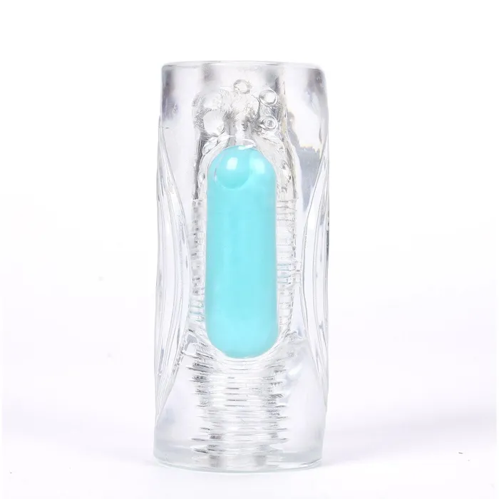Aster Vibrating Male Masturbator With Bullet Clear Sale Male Sex Toys
