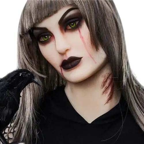 Irontech Doll Head Male Sex Toys H704 Sex Doll HeadGothic girlIrontech Doll Head