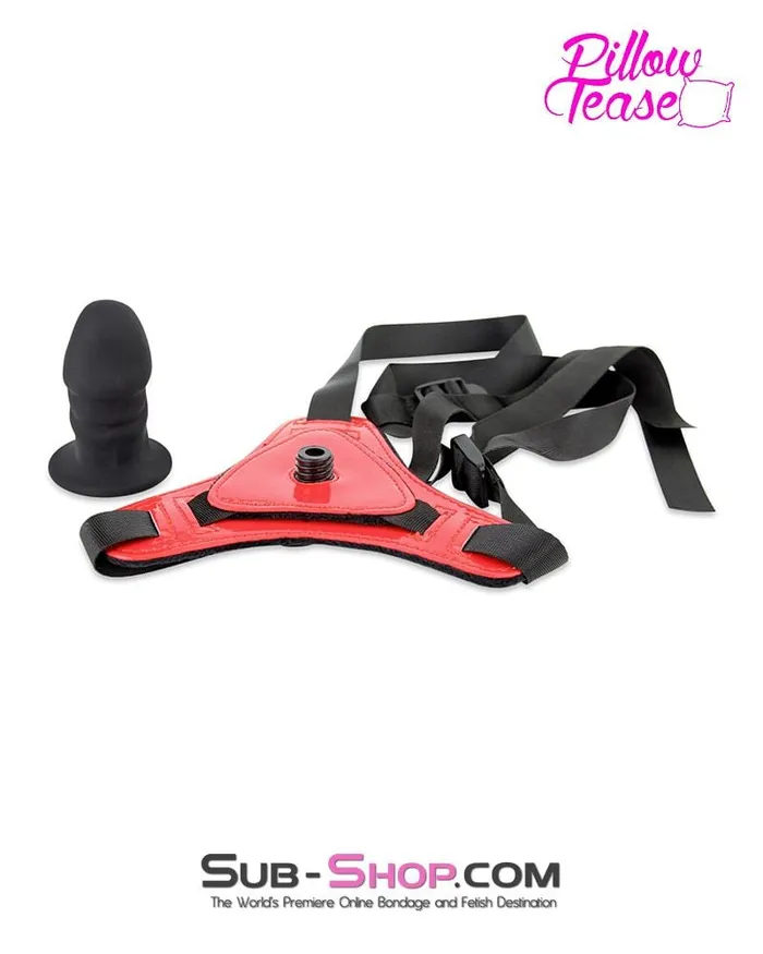 Moonwell Female Sex Toys 3479MSIS Pretty Slave Sissy Little Red Devil Pegging Sissy Humiliation Strapon Harness with Detachable Penis