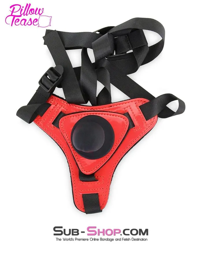 Moonwell Female Sex Toys 3479MSIS Pretty Slave Sissy Little Red Devil Pegging Sissy Humiliation Strapon Harness with Detachable Penis